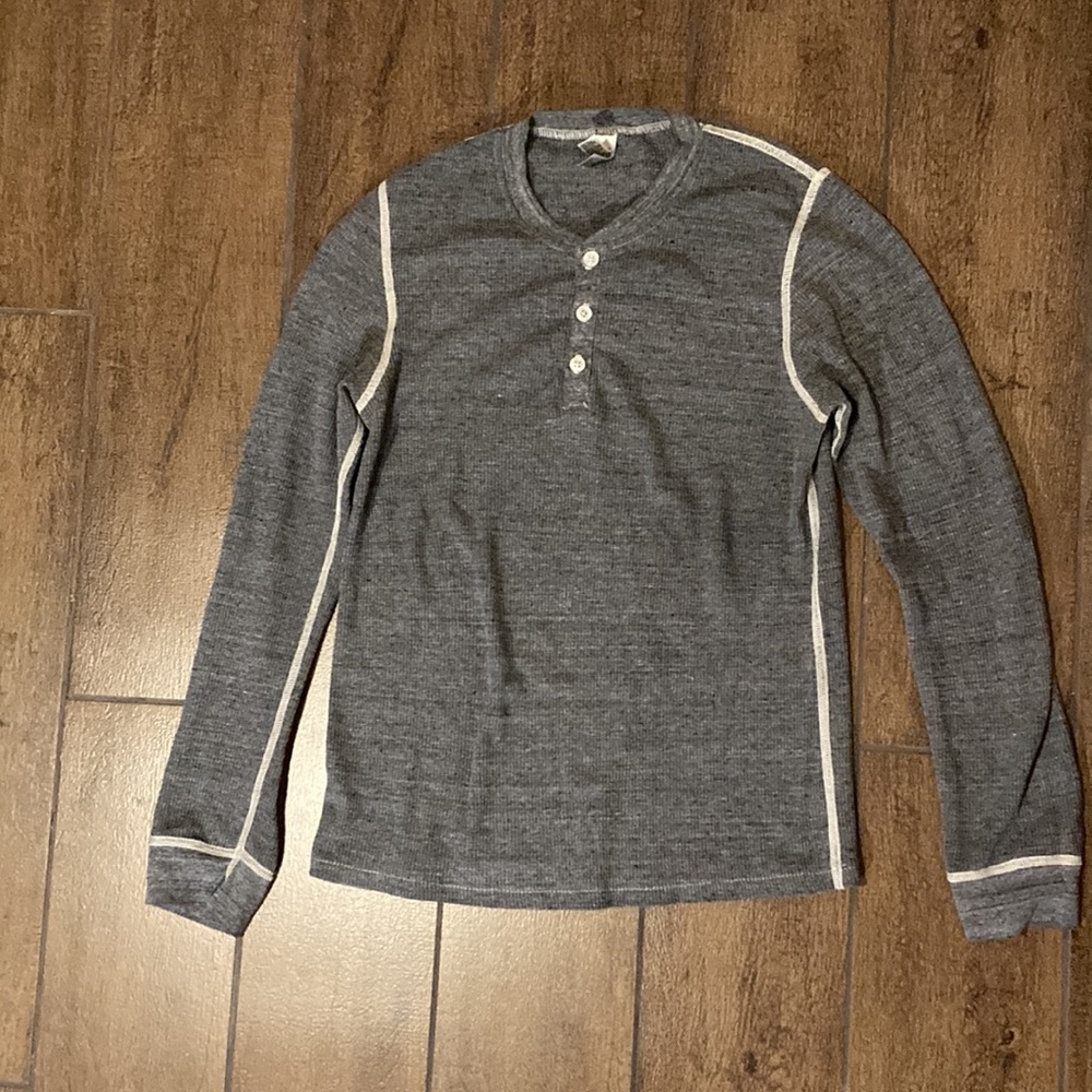 American Apparel Grey Poly-Cotton Thermal - XS/S